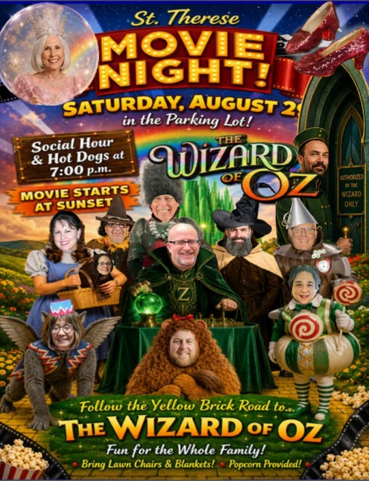 Event flyer for Movie Night - The Wizard of Oz