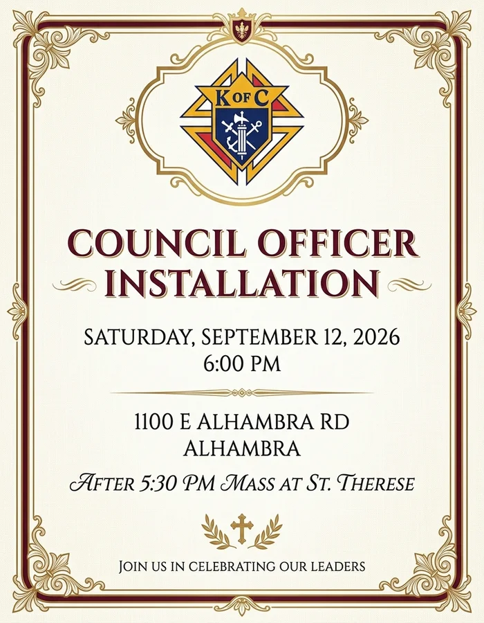 Event flyer for Council Officer Installation